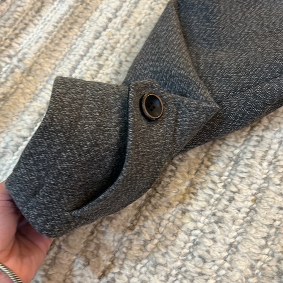 Gray with black buttons Pea coat jacket xl​​ - Picture 17 of 17